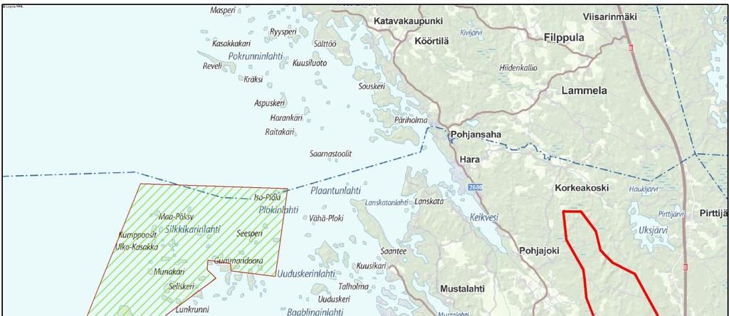 6 Kuva 5-2 Gummandooran saariston sijaitsee lähimmillään 10,5 km päässä suunnittelualueesta 5.