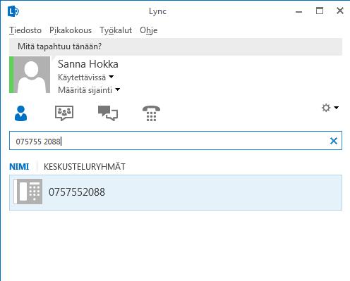 Lync-käyttöohje 6 (15) Ulkopuolisen yhteyshenkilön (ei Lync käyttäjä) lisääminen yhteystietoihin Perusta ensin ko.