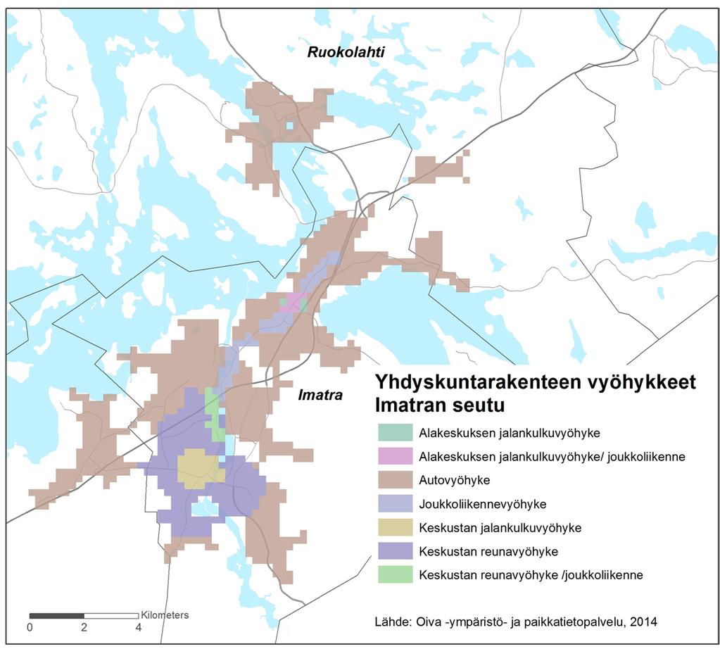 Yhdyskuntarakenteen vyöhykkeet Yhdyskuntarakenteen vyöhykkeet 2010 on Urban Zone 2 -hankkeessa (2011 2013) tuotettu valtakunnallinen paikkatietoaineisto, jota käytetään taajama-alueiden kuvaamiseen.