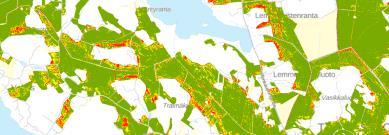 Eroosioarvon laskeminen peltolohkoille.