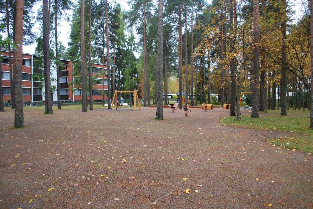 5.8. Linnunpojan leikkipuisto Nykytila Suunnittelussa olivat lähtökohtina puistoalueen varjoisuuden, tylsyyden ja jäsentymättömyyden poisrajaaminen.