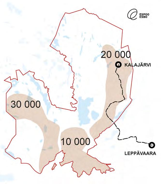 Kaavan luonnosaineiston laatimisen aikana tarve Kalajärven ja Leppävaaran välisen yhteyden parantamiseen ja maankäytön eheyttämiseen vyöhykkeellä on korostunut.