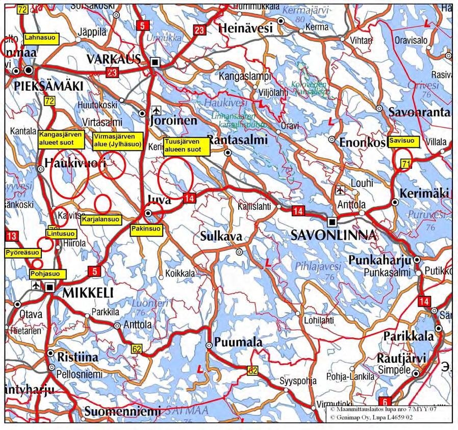 4 kok.n 2 %: - muuna aikana pintavalutuksen puhdistusteholle tavoitearvot: kiintoaine 5 %, kok.p 5 %, Pohjasuo, 31.3.21, lupapäätös nro 28/1/1, Dnro ISAVI/8/4.8/21 Jylhäsuo, 3.2.211, lupapäätös nro 19/211/1, Dnro ISAVI/62/4.