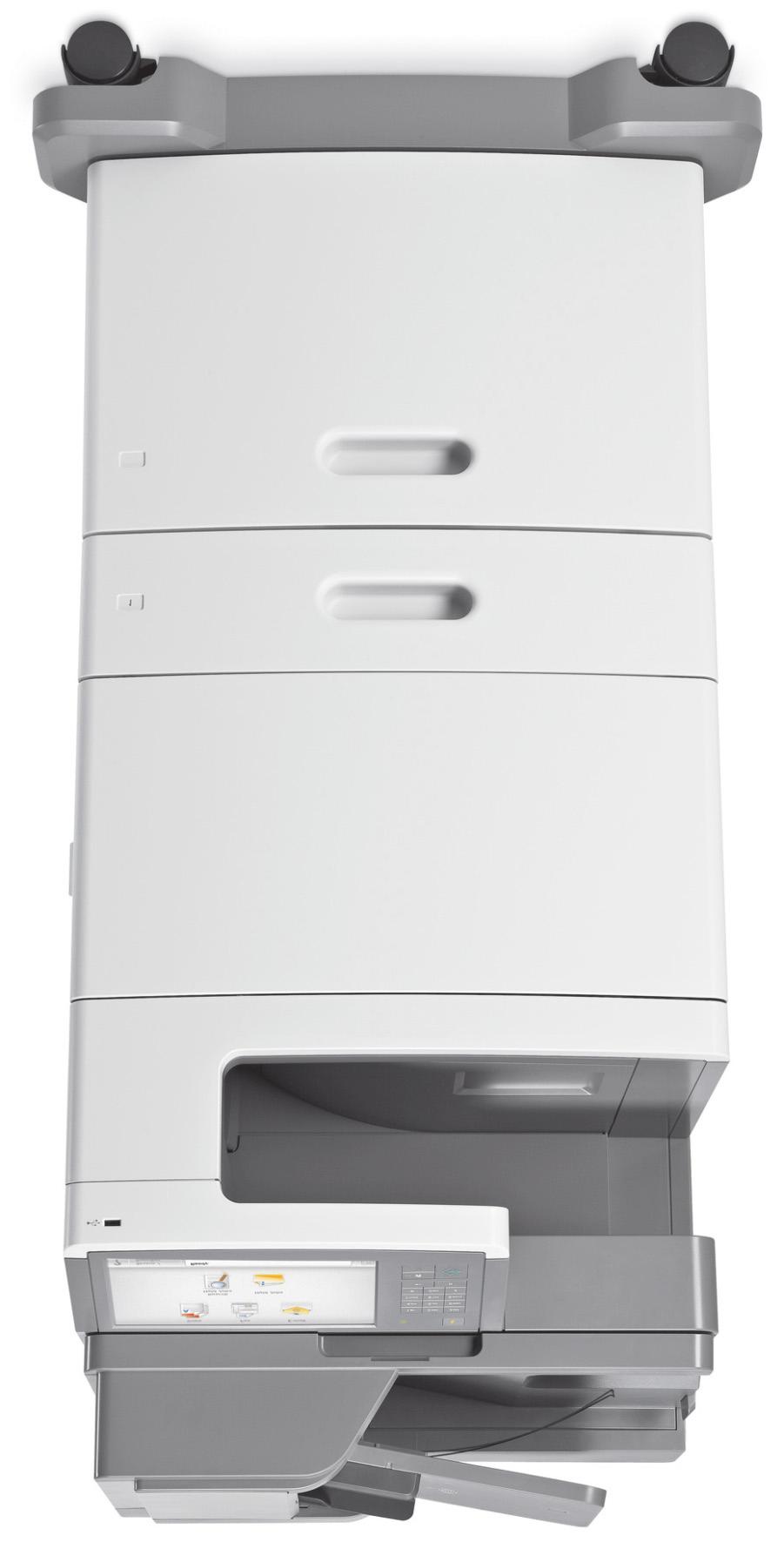 Tuetut enimmäiskokoonpanot 18 Lexmark X792, jossa lisälokero ja tuki Tuettu tulostin: X792 Paikka Valinnainen tuki
