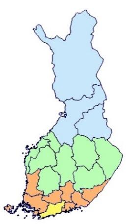 Taulukko 3. Ruoka-allergiset ja -oireiset asuinpaikan sijainnin (n=1094) ja koon mukaan (n=1083).