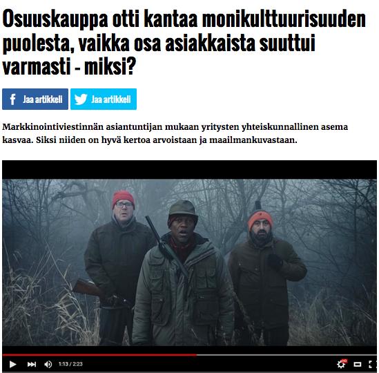 Vastuullisuudesta voi tehdä toki osion verkkosivulle.