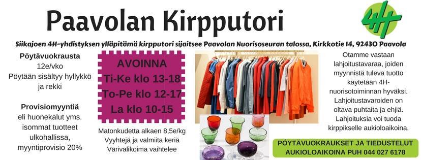 SIIKAJOEN 4H-YHDISTYS 4H-KERHOT tervetuloa mukaan! SIIKAJOKI: MA kokkikerho (2-6lk) klo 15-16:30 kotitalousluokassa KE monitoimikerho (0-6lk) klo 15.30-16.