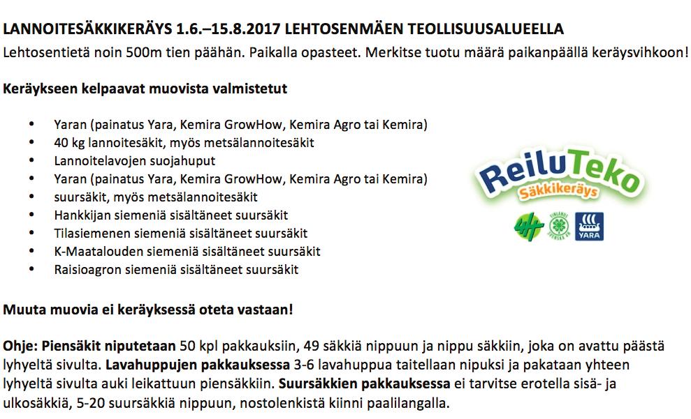 METALLINKERÄYSPISTEET KAUPUNGIN VARASTOLLA (LEHTIMÄENTIE 201, TÖYSÄ) YLIPÄÄN NUORISOSEURAN TAKANA