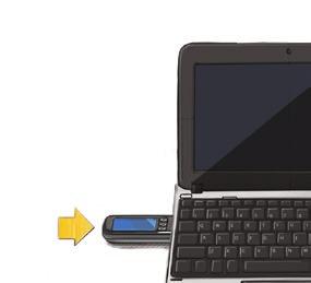 Yhdistä USB-liitin tietokoneen USB-porttiin.