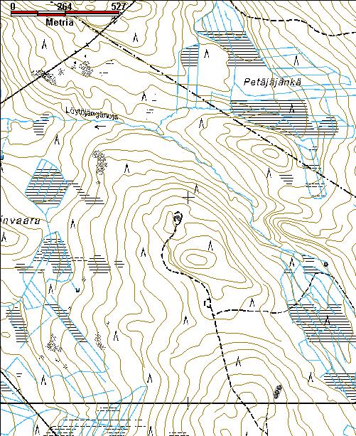 775 Kohdetyyppi: 5 Puolustusvarustukset Copyright: Metsähallitus 2008