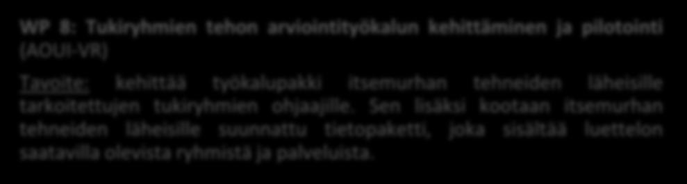 Päätavoitteena on tarjota yleislääkäreille tarvittavat tiedot liittyen varhaiseen havaitsemiseen ja itsemurhan riskissä olevien henkilöiden lähettämiseen jatkohoitoon.