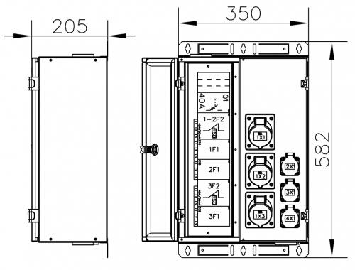 40094 TPK-S 50x580x05 sähkönjakeluunkin.