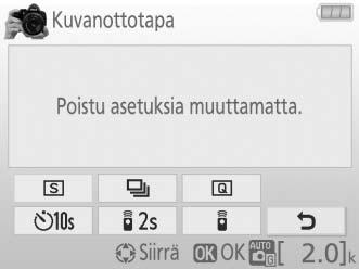 Toiminto Käytä Kuvaus Paina 4 palataksesi edelliseen näyttöön.