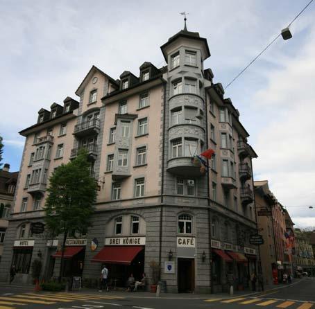 Hotelli Drei Könige / Luzern *** Luzernin keskustassa sijaitseva jo yli 100 vuotta toiminnassa ollut hotelli, joka tarjoaa vierailleen