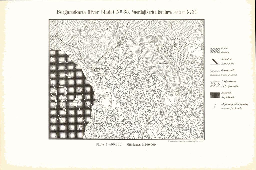 Bergartskarta öfver bladet N? 35.