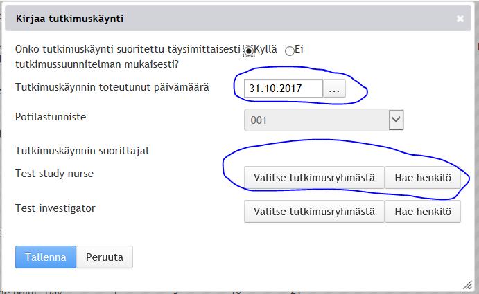 käynnin kuittaaminen Käynnin kuittaaminen tutkimuspalvelukoordinaattori pyrkii käyttämään protokollan mukaista termistöä luodessaan uutta tutkimusta Tutkijan