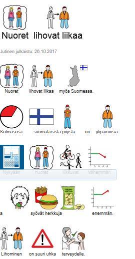 Kuva 3. Selkosanomien Uutiset kuvilla 3.1.2 Ylen Uutiset selkosuomeksi verkkosivu YLE Uutiset selkosuomeksi kertoo päivän uutiset helpolla suomen kielellä.