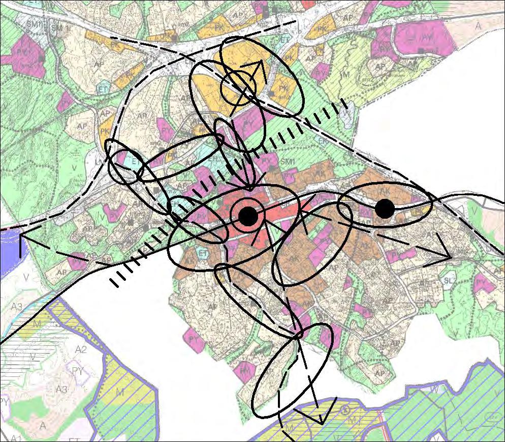 Yleispiirteisyys varmistaa kaavasta aikaa kestävän sekä osoittaa alueelle kehittämismahdollisuuksia, joita voidaan tarkemmassa suunnittelussa tarkentaa.