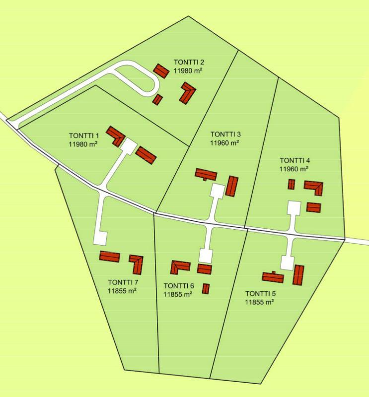 Mesiläntien tonttien, seitsemän (7) kpl, pinta-alat vaihtelevat 11 855-11 980 m². Tontit sijaitsevat Mesiläntiellä, tien alkupäässä, peltoaukean takana männikkökankaalla, tien molemmin puolin.