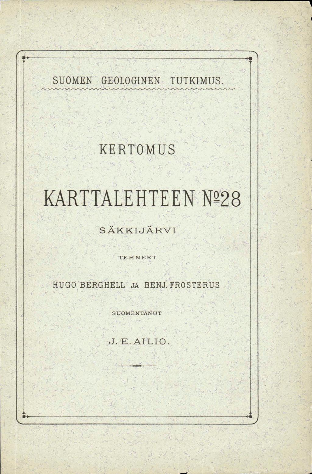 s \ SUOMEN GEOLOGINEN TUTKIMUS.