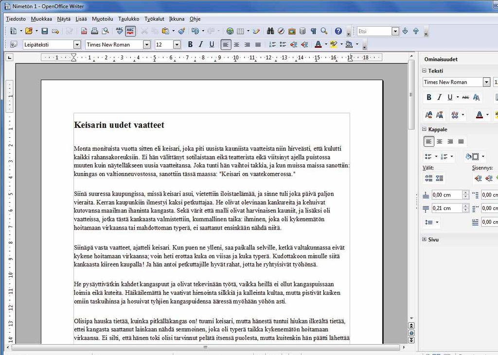 OPENOFFICE WRITER Wordin muotoilut hukassa 4,5 7,0 GRATIS OpenOffice Writer on monipuolinen työkalu tekstinkäsittelyyn. Erilaisia painikerivejä ja asetusikkunoita on tarjolla runsain mitoin.