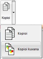 Leikepöydän toiminnot Voit käyttää leikepöytää Muokkaa-välilehdellä.
