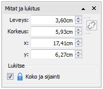 Kulma pystysuunnasta Voit muuttaa viivan kulmaa manuaalisesti valitsemalla ja vetämällä jotain viivan tarttumakohdista eri asentoon. Voit käyttää myös Viiva-välilehden Kulma pystysuunnasta -kenttää.