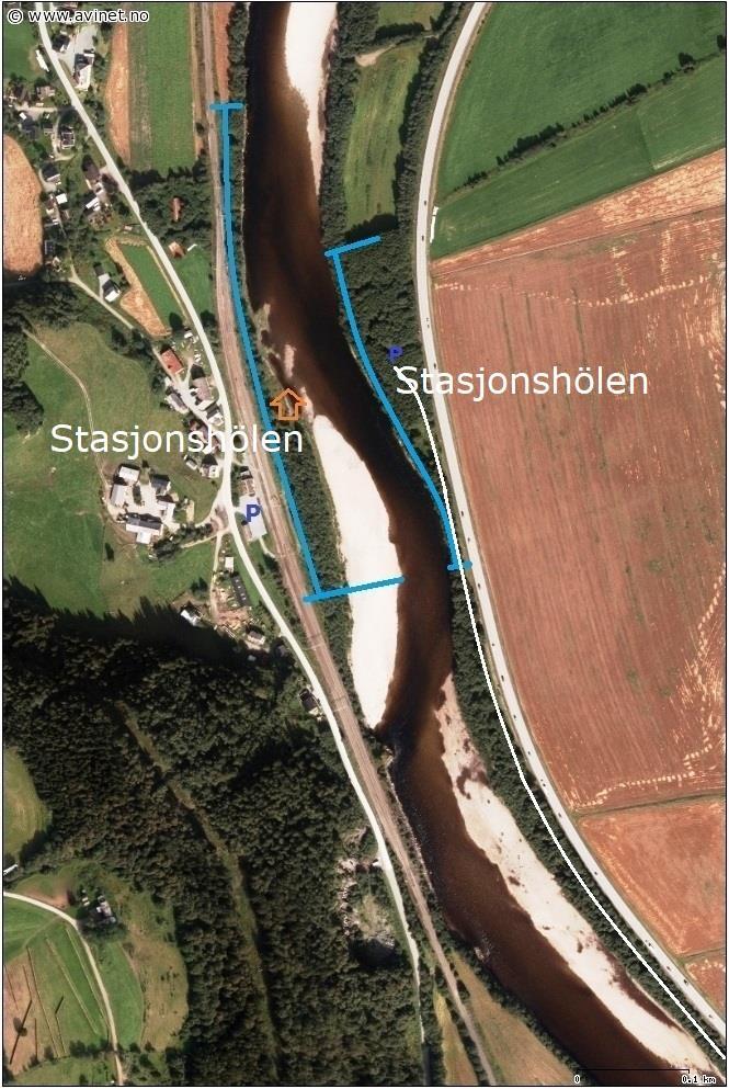 Syvänteen jälkeen virta kiihtyy uudelleen, alaosassa on pitkä kosken niska joka kannattaa kalastaa loppuun asti.