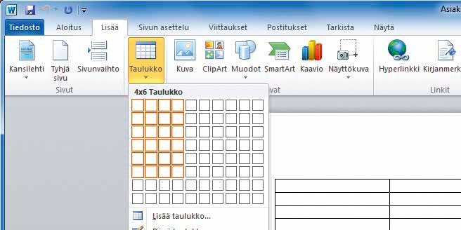 Lajittele tiedot taulukkoon Word on tarkoitettu tekstille ja Excel numerotiedoille muttei aina.