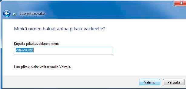 Omassa koneessa polkua pitää ehkä muokata: J os tietokone on -bittinen, jätä pois teksti (x8) J os käytät Word 00:ää, kirjoita Office eikä Office J os käytä Word 0:a, kirjoita