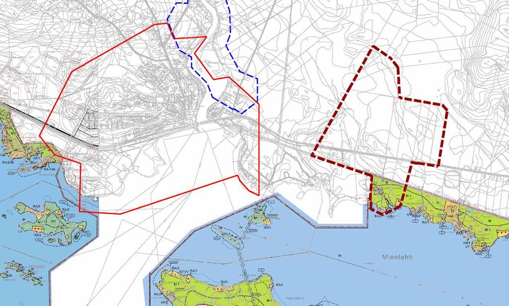 maa- ja metsätalousaluetta (M) sekä suojaviheralueita (EV). Suunnittelualue rajautuu etelässä Luhtaniemen asemakaavaan ja lounaassa Metelin ja Kylänpuron toisessa vaiheessa (v.