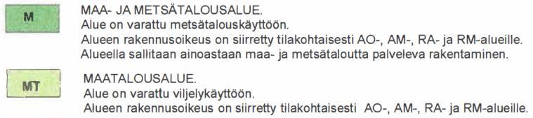 Nosto Consulting Oy 8 (19) Kaava-alueelle on osoitettu rantaosayleiskaavassa rakennusoikeutta AM-, AO- ja RA-3 -alueille yhteensä noin 1 400 k-m².