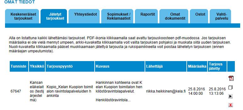 Tarjouksen korjaaminen/täydentäminen ennen määräajan