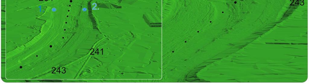 Poikkileikkauspinta-alan edelleen kasvaessa (550 m²) hiekkaa kulkeutuu uoman pohjassa sedimenttinäytepisteellä 1 uoman vasemmalla reunalla (kuva 77). Kuva 77. Seikun matalikon ruoppaus vuonna 1992.