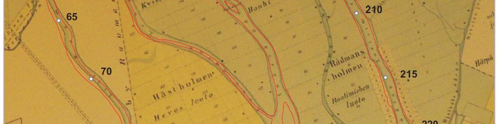 Uoma kulkee todennäköisesti Toukari muodostumassa tai moreenissa jokipaaluilla 217+29 (Pirunkirnu), Länsitien ja 191+20 poikkileikkauksissa sekä jokipaalulla 203.