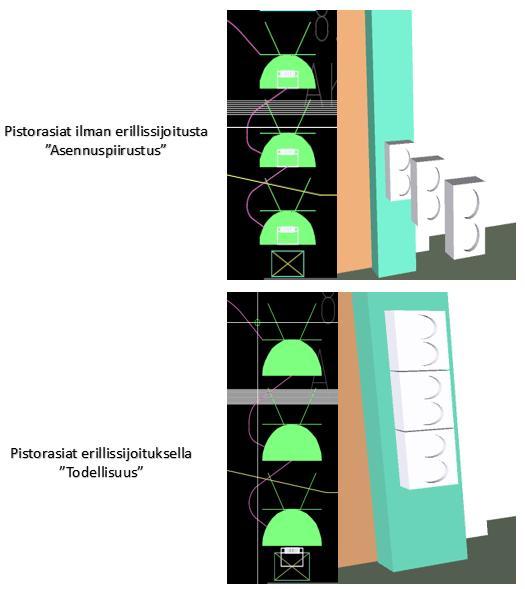 voidaan valita siirretäänkö 2D-symbolia, 3D-symbolia vai molempia.