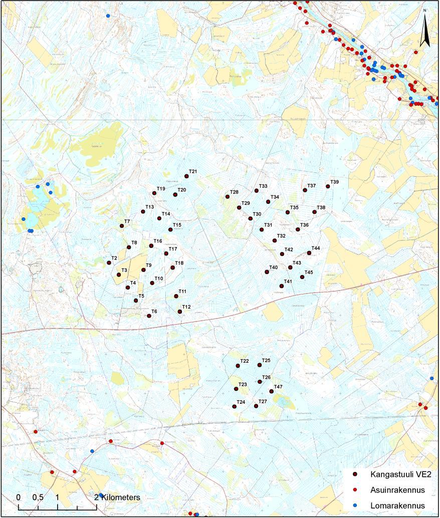 MELUMALLINNUS 3 3.2 Melulaskenta Melulaskennat tehtiin Ympäristöministeriön hallinnon ohjeita 2/2014 Tuulivoimaloiden melun mallintaminen raportin mukaisilla laskentaparametreilla ja -menetelmillä.