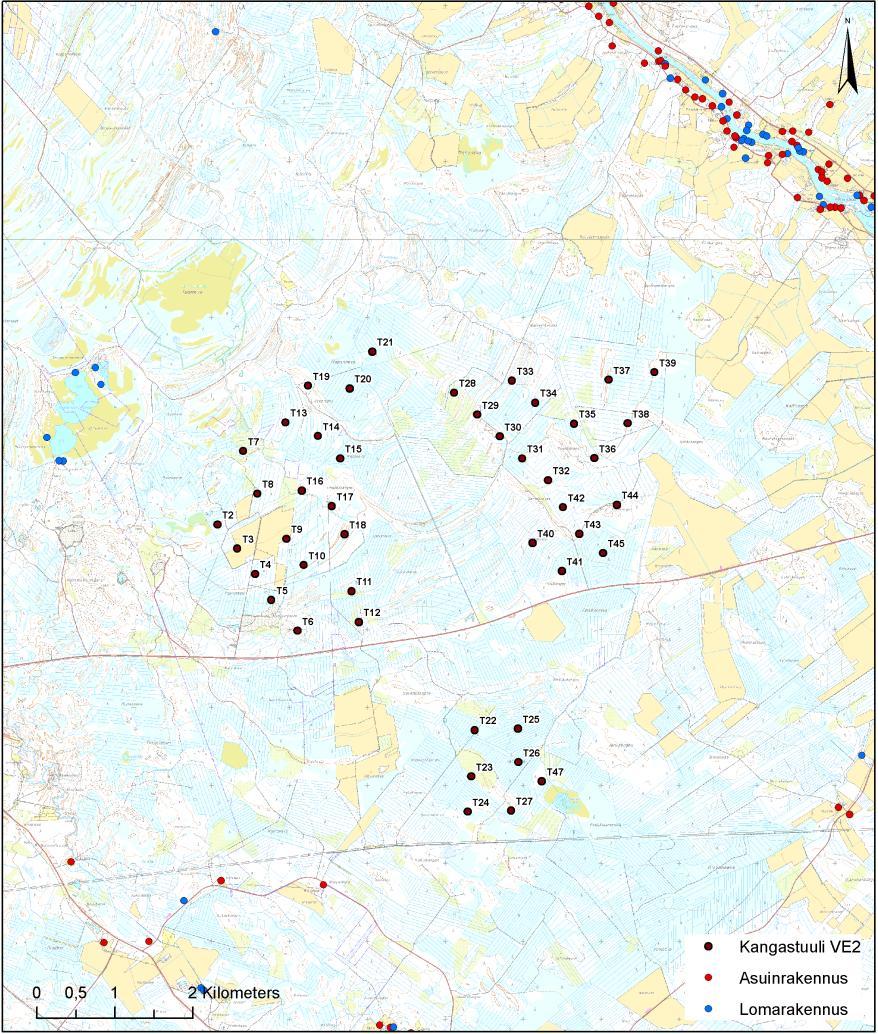 MELUMALLINNUS 3 3.2 Melulaskenta Melulaskennat tehtiin Ympäristöministeriön hallinnon ohjeita 2/2014 Tuulivoimaloiden melun mallintaminen raportin mukaisilla laskentaparametreilla ja -menetelmillä.