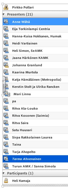 AMMATTIKORKEAKOULUJEN KIELTEN JA VIESTINNÄN VASTUUOPETTAJATAPAAMINEN Ma 2.10.2017 klo 13.