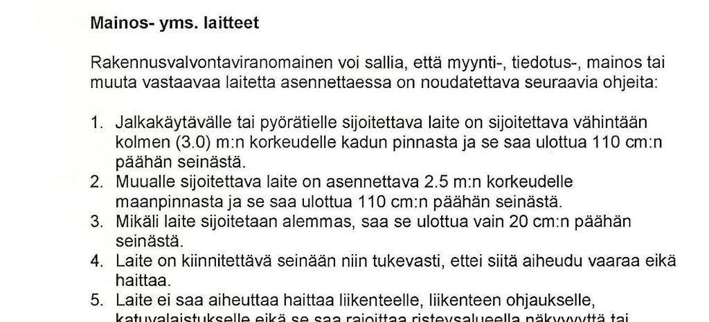 ERITYISIÄ OHJEITA RAKENTAMISESTA