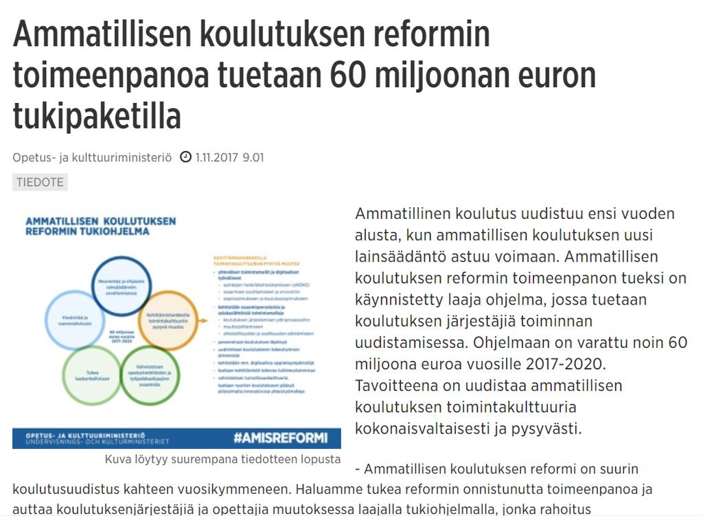 Hallitus päätti kevään kehysriihessä tukea reformin