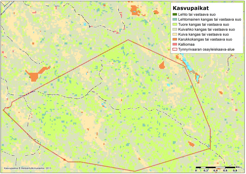 FCG SUUNNITTELU JA TEKNIIKKA OY Kaavaselostus 17 (83) metsiköt ovat käsiteltyjä ja harvennettuja. Vanhaa luonnontilaista tai sen kaltaista metsää ei alueella ole. Lahopuustoa on niukasti.