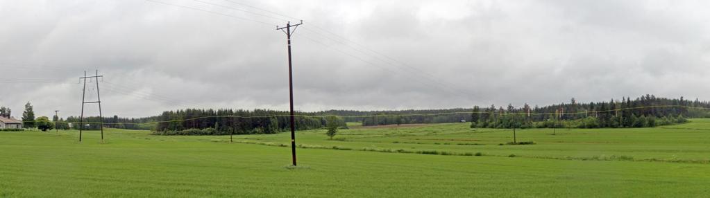 Muutamia roottorin lapojenkärkiä saattaa olla havaittavissa puiden takaa.