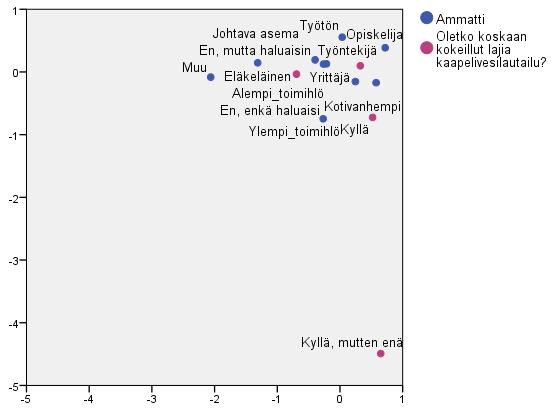 62 Liite 2 Oletko koskaan kokeillut lajia kaapelivesilautailu?