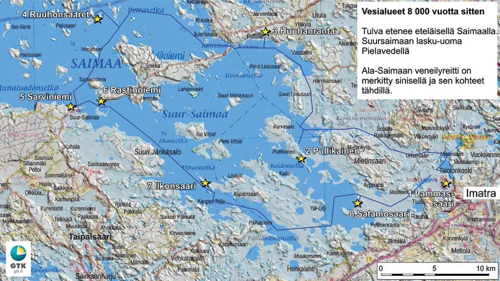 Tämä johti yli viisi vuosituhatta jatkuneeseen tulvaan, jonka kuluessa vesialueet laajenivat ja yhtyivät Suursaimaaksi. Eteläisellä Saimaalla Suursaimaan tulva alkoi laantua vasta n.