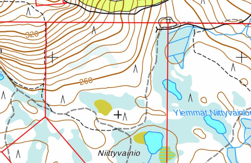 Suunnittelualue on loivahkoa, erinomaisesti rakentamiseen soveltuvaa ikääntyneen männikön hallitsemaa metsämaata.