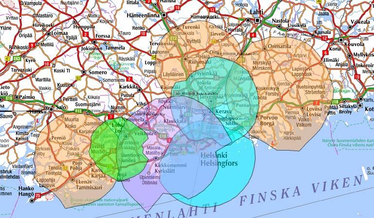 Lohja-Espoo/Hki-Hausjärvi 105,5 ja 105,6 MHz optimoinnit (3/3) (Muutokset näkyvät em.