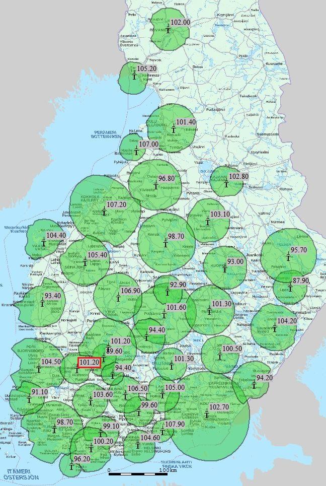 Taajuuskokonaisuus 2 (nyk. KISS) Kunta Taajuus Kunta Taajuus Eurajoki 104.5 Mikkeli 100.5 Haapavesi 96.8 Mustasaari 104.4 Hanko 96.2 Oulu 101.4 Hausjärvi 99.6 Pieksämäki 101.3 Helsinki 104.