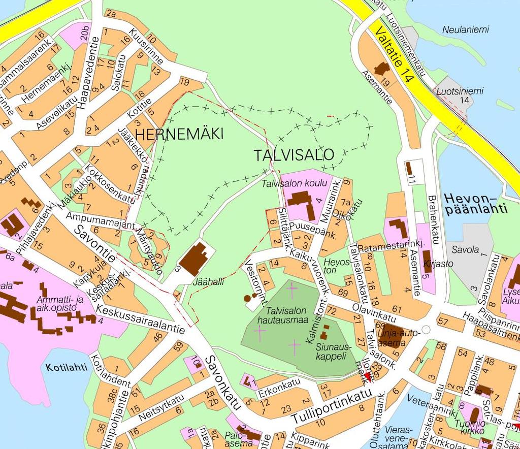 13. KAUPUNGINOSA, HERNEMÄKI TALVISALON URHEILUALUEEN ASEMAKAAVA KAAVAEHDOTUS SELOSTUS KAAVAMUUTOSALUE Sijaintikartta 1 PERUS- JA TUNNISTETIEDOT 1.1. Tunnistetiedot ASEMAKAAVA/ASEMAKAAVAN MUUTOS/TONTTIJAKO: ALLEKIRJOITUS PVM.