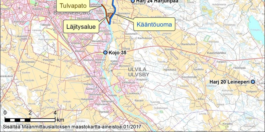 Ravinnepitoisuudet ovat olleet joen yläosalla hieman alhaisempia kuin alaosalla, mutta pääosin ravinnepitoisuudet ovat reheville vesille tyypillisiä.